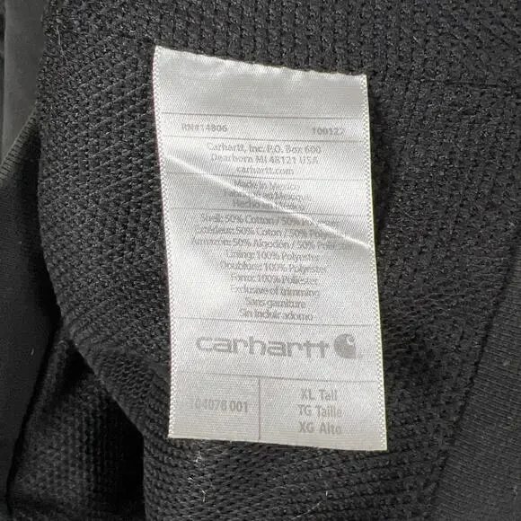 Carhartt Rain Defender Loose Fit Size XL Thermal Lien XLT Cotton/Poly Zip Up - Picture 4 of 7